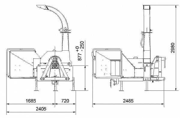 Схема Измельчитель древесины МТЗ ТР-270-ВОМ™ [⌀270мм]