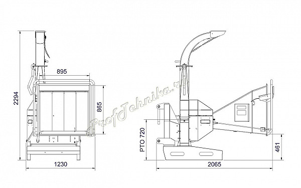 Схема Измельчитель древесины садовый TP175ВОМ™ ⌀17,5 см