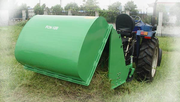 Купить тракторную косилку с бункером для травы прицеп к минитрактор