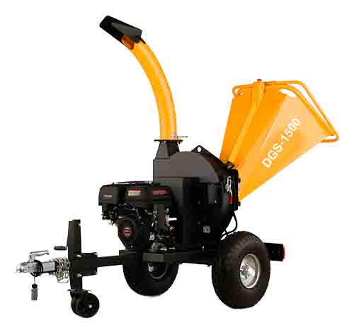 DGS-1500 дисковая дробилка дерева с бензиновым двигателем 15 л.с.