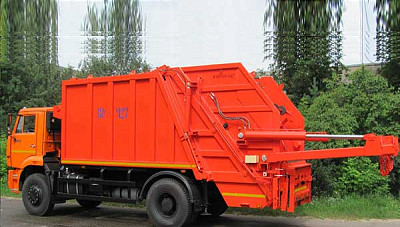 Зад.загр. КО-427-52п-КамАЗ-53605 Задний ковш с портальным погрузчиком
