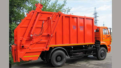 Зад.загр. КО-427-52п-КамАЗ-53605 Задний ковш с портальным погрузчиком