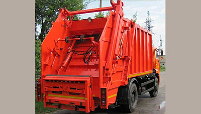 Зад.загр. КО-427-52п-КамАЗ-53605 Задний ковш с портальным погрузчиком